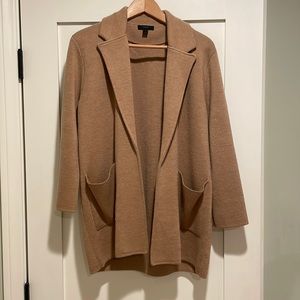 J. Crew Merino wool sweater jacket, camel color